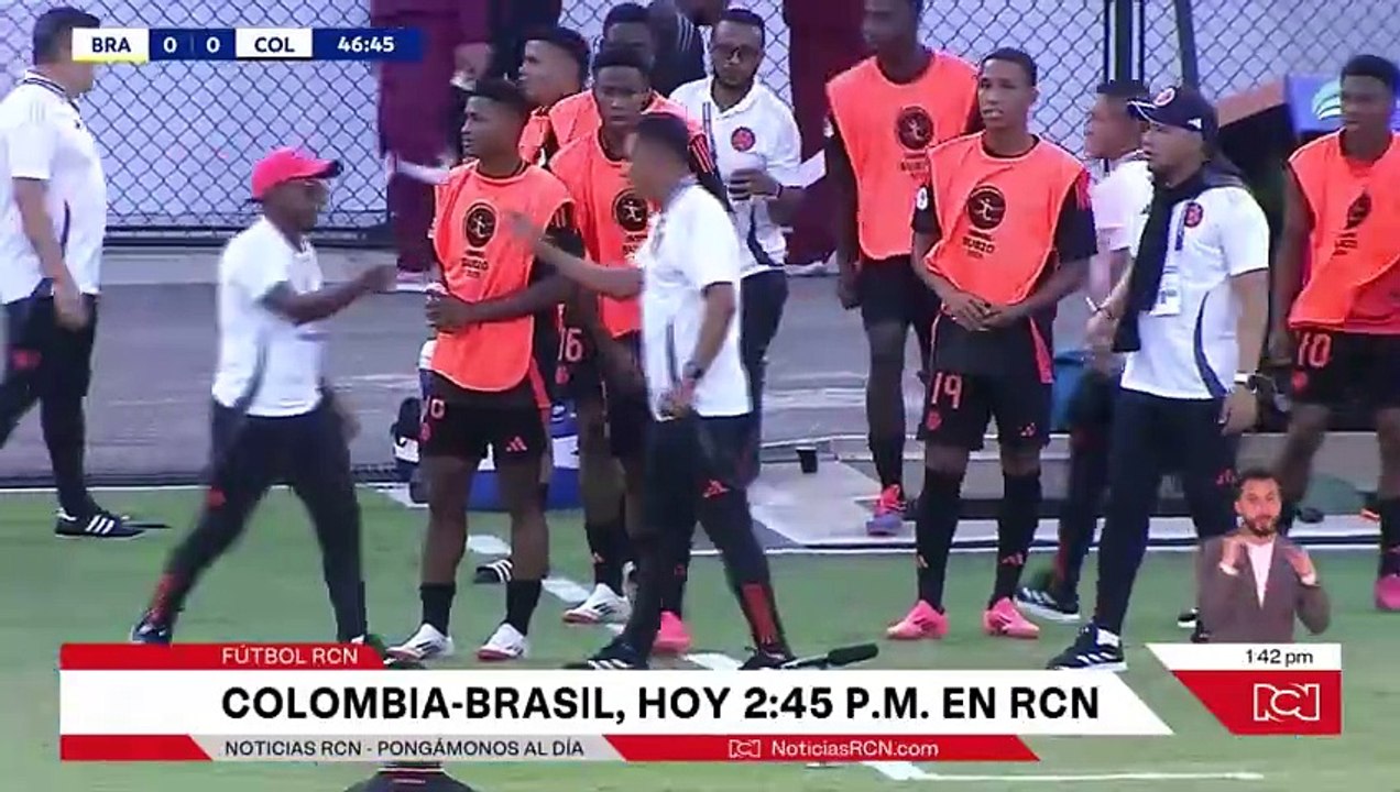 Colombia vs. Brasil, hexagonal sub-20