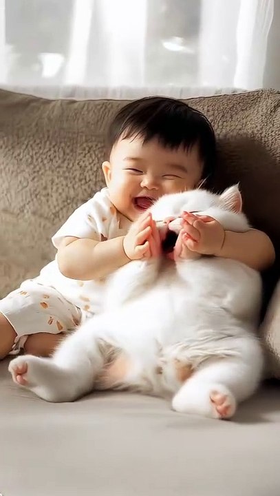 Baby cute  cat funny