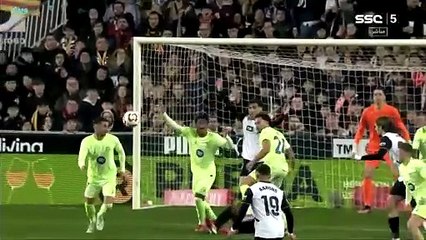 ملخص مباراة برشلونة وفالنسيا (5-0) كأس ملك إسبانيا