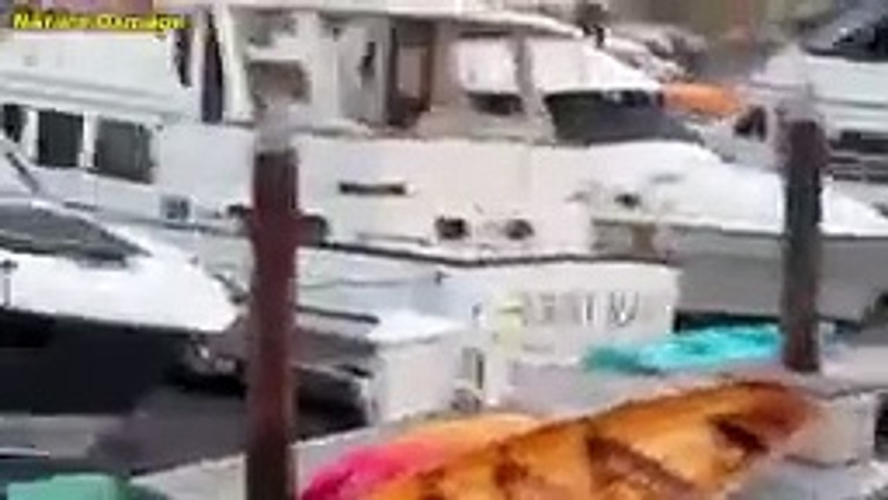 Chaos in California Today! Santa Cruz Pier Destroyed by Giant Tsunami-Like W_144p