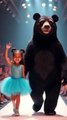 Big Bear Cute baby fashion show Guy A Girl and Her Giant Bear #lion #baby #Bear