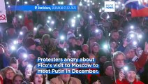 Thousands in Slovakia protest against what they say is PM Fico's pro-Russia stance