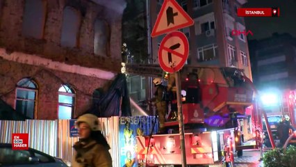 İstanbul'da, restorasyon çalışması yapılan tarihi karakolda yangın
