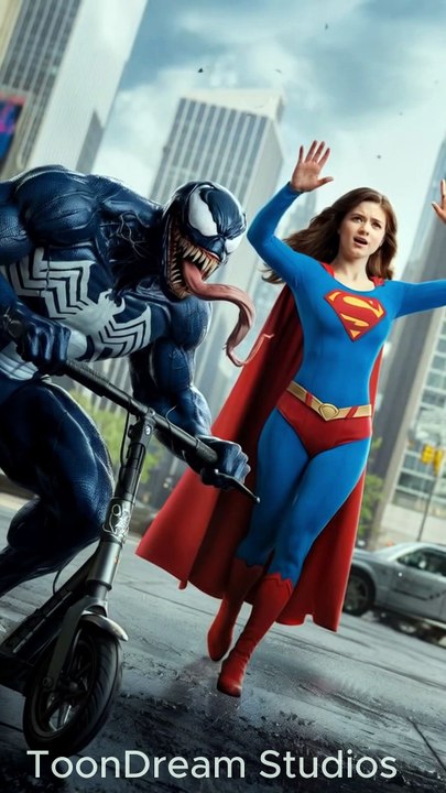 Venom Steals a Scooter?! 🛴😱 Supergirl Can’t Believe It