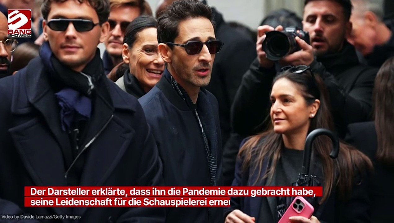 Adrien Brody: Liebe zur Schauspielerei wurde "neu entfacht"