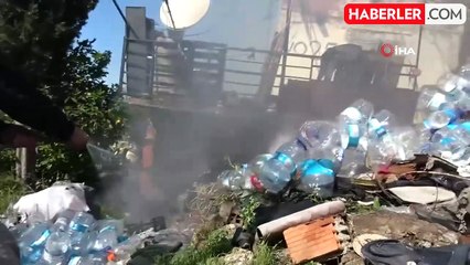 Antalya'da Baba ve Oğlunung Gecekondu Yangını