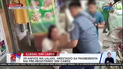 29-anyos na lalaki, arestado sa pagbebenta ng pre-registered sim cards | 24 Oras Weekend