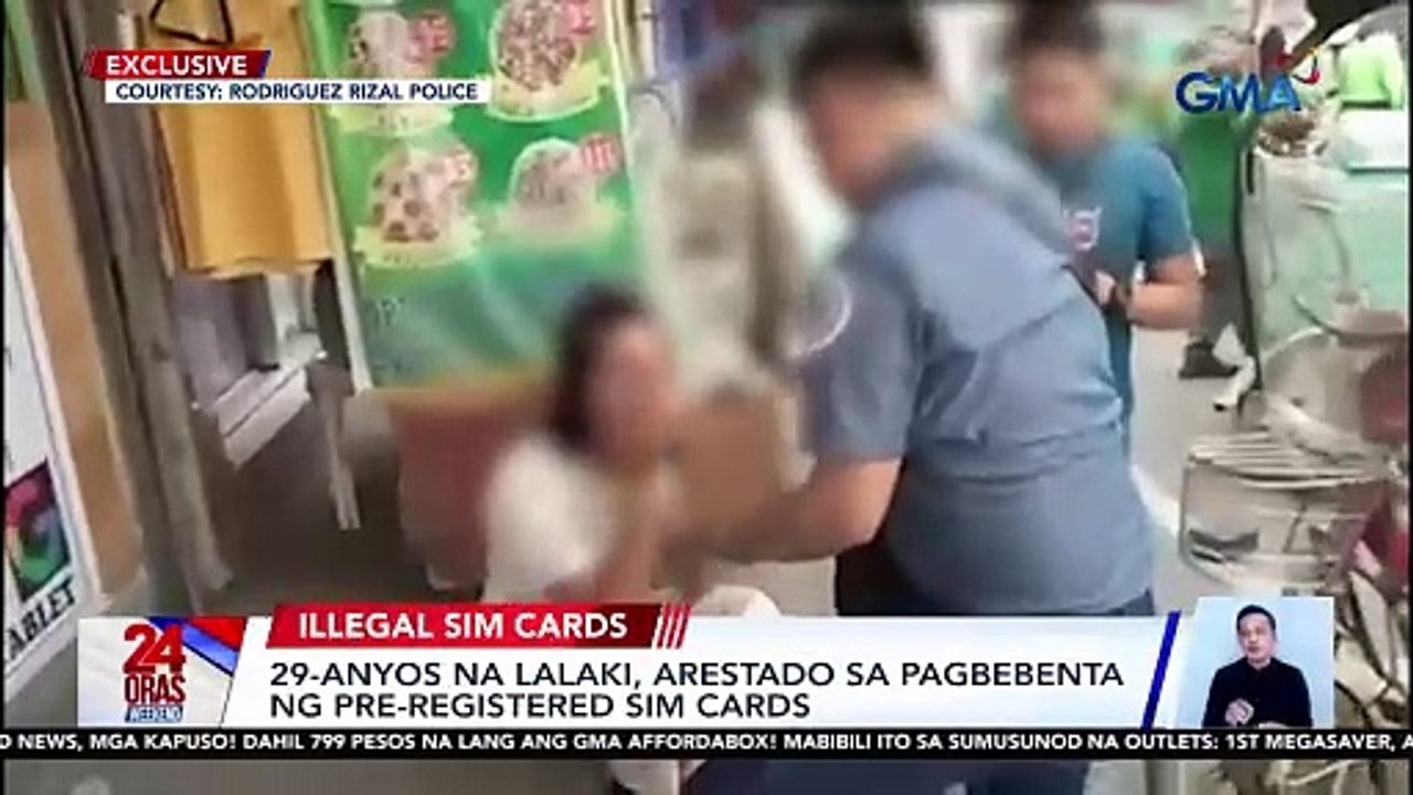 29-anyos na lalaki, arestado sa pagbebenta ng pre-registered sim cards | 24 Oras Weekend