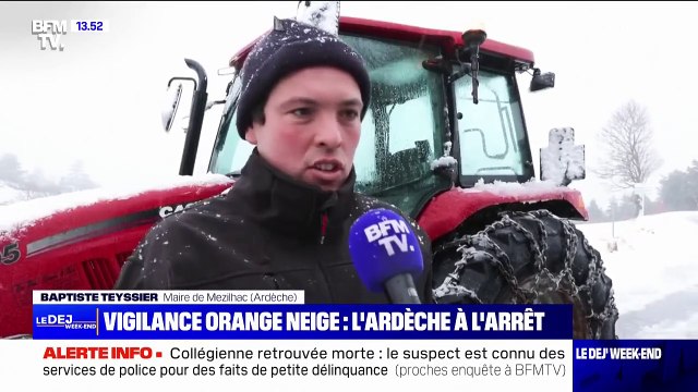 Chute de neige en Ardèche: la commune de Mézilhac s'organise pour venir en aide aux personnes vulnérables