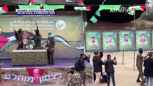 Detik-detik Hamas Serahkan 3 Sandera Israel di Jalur Gaza
