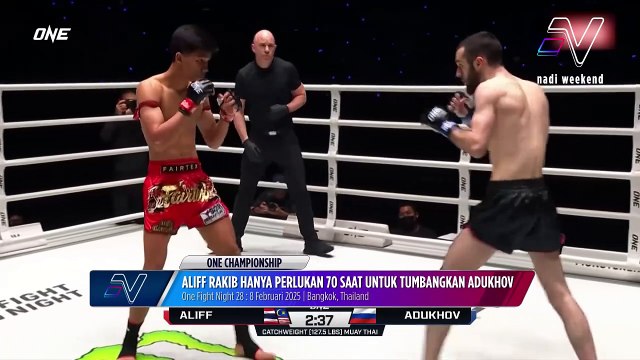 Aliff Rakib hanya perlukan 70 saat untuk tumbangkan Adukhov