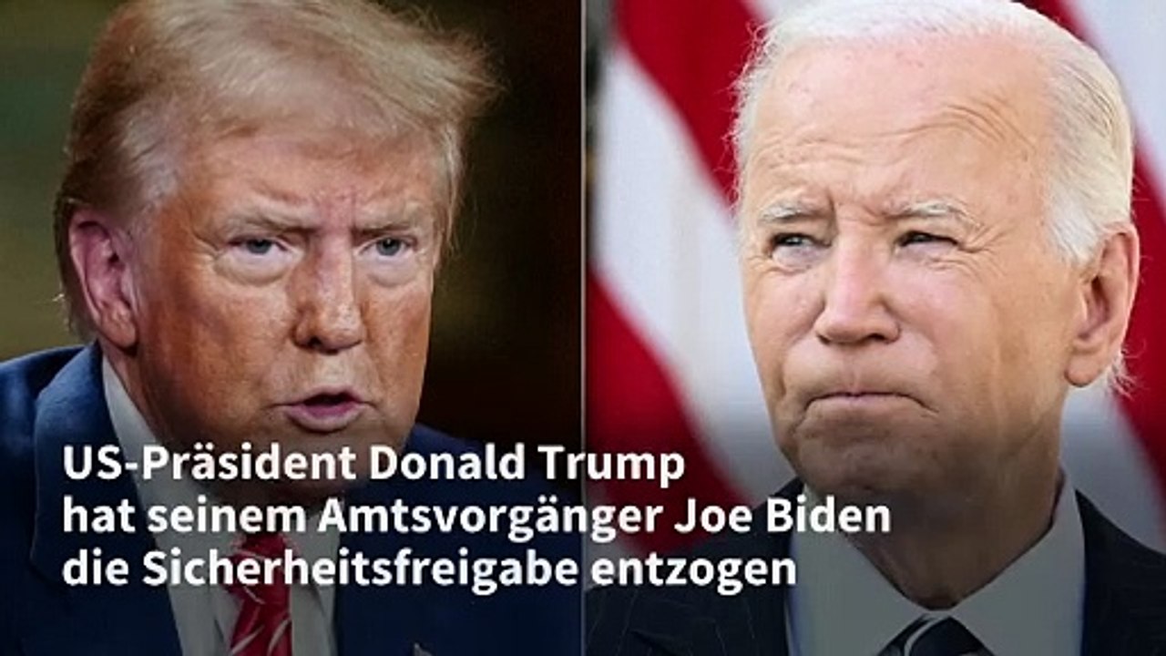 Trump entzieht Amtsvorgänger Biden die Sicherheitsfreigabe