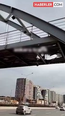 Ankara'da metronun yanı başındaki üstgeçidin son hali bu