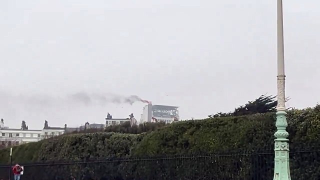 Smoke coming from above Royal Sussex County Hospital