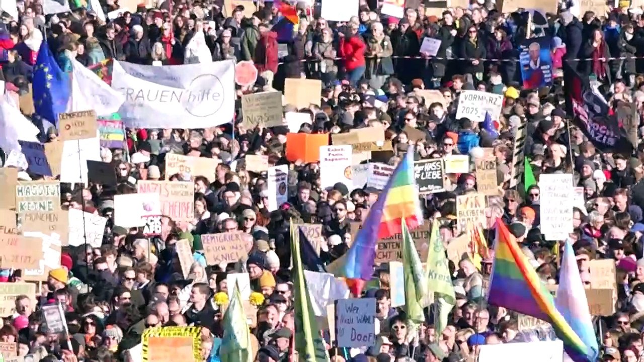 Bundesweit Kundgebungen gegen Rechts - Hunderttausende bei Demo in München