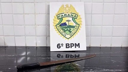 Homem de 33 anos preso após agredir companheira com facão em Matelândia