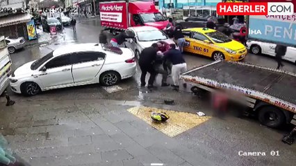 Tartışma Sonrası Motokuryeye Araçla Saldırı: Güvenlik Kamerasında Feci Anlar