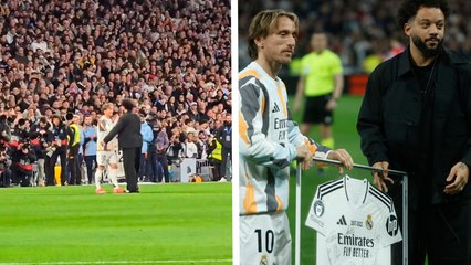 Marcelo es despedido como los grandes; el Real Madrid y el Santiago Bernabéu lo ovacionan