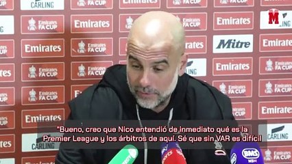 Pep Guardiola explota en contra del arbitraje tras la lesión de Nico González