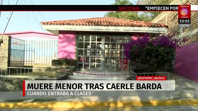 En Jocotepec, muere menor de 5 años tras caerle la barda del kinder cuando entraba a clases