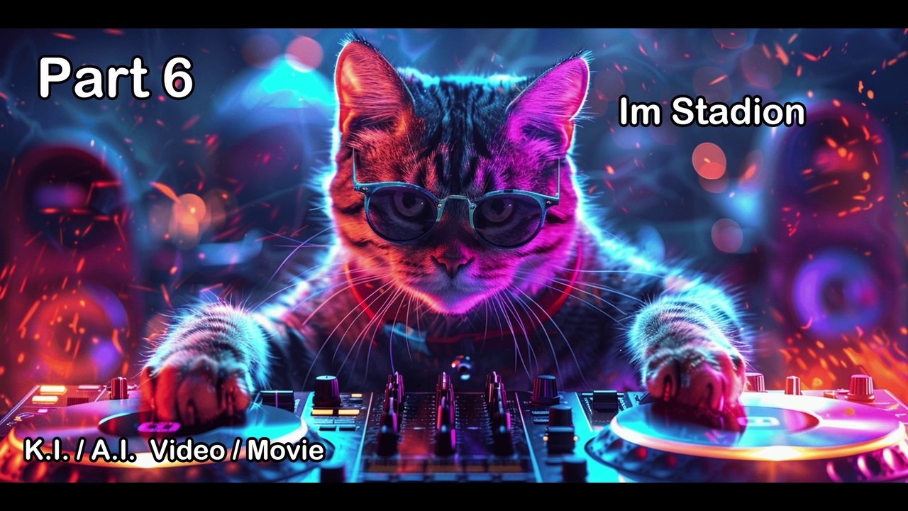 AI Cat im Stadion Funny Cats Movie A.I. / K.I. Part 6