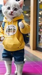 A cat is waiting for his friend