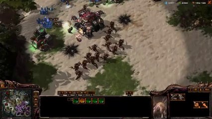 [StarCraft 2]No.0341--Great ZERG Player vs Hard A.I, WIN[Queens' Defense, &, Mass-Hydra].CUT.01'26-18'49