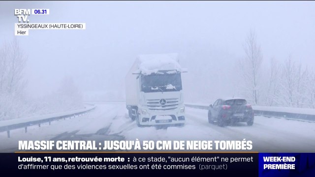 Verglas et chute de neige sur le Massif central: une situation dangereuse sur les routes