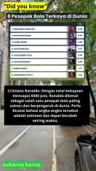 delapan pesepak bola terkaya di dunia hingga tahun 2025