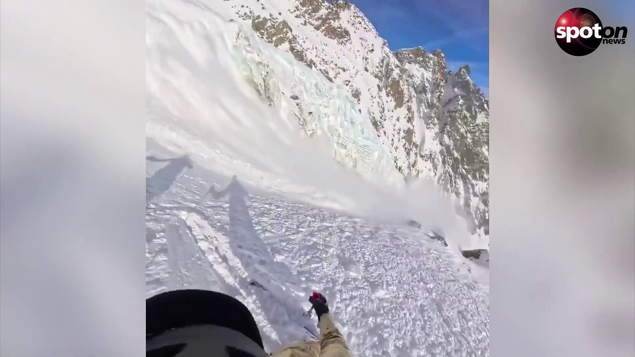 Lawine reißt Skifahrer in die Tiefe - Airbag rettet ihn