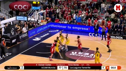 Cuatro defensores esperando un tiro libre: el grave error arbitral que denuncia el UCAM Murcia