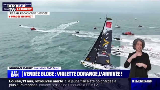 Vendée Globe: la benjamine de la course nautique, Violette Dorange, est arrivée aux Sables-d'Olonne