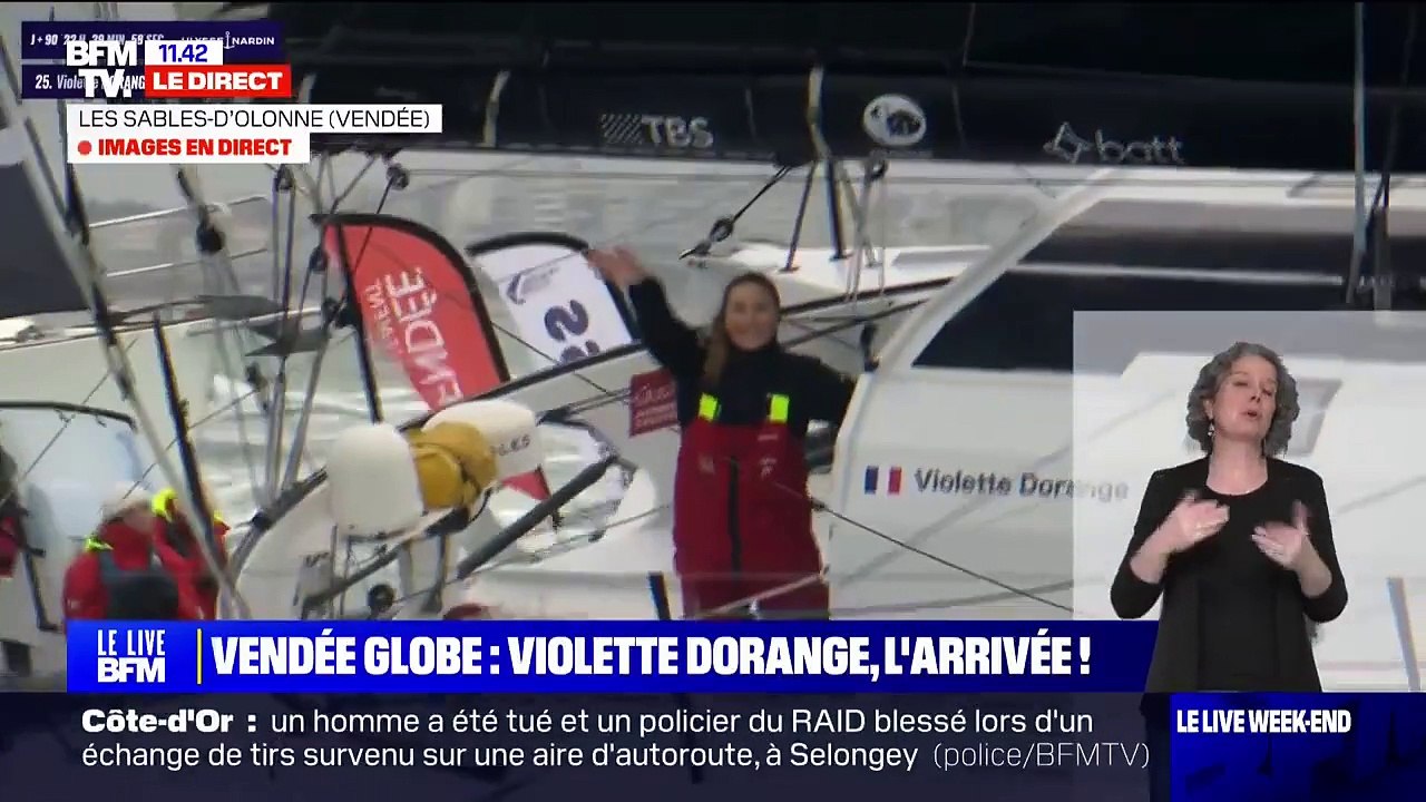 Vendée Globe: après 90 jours de course, la benjamine Violette Dorange est arrivée aux Sables-d'Olonne