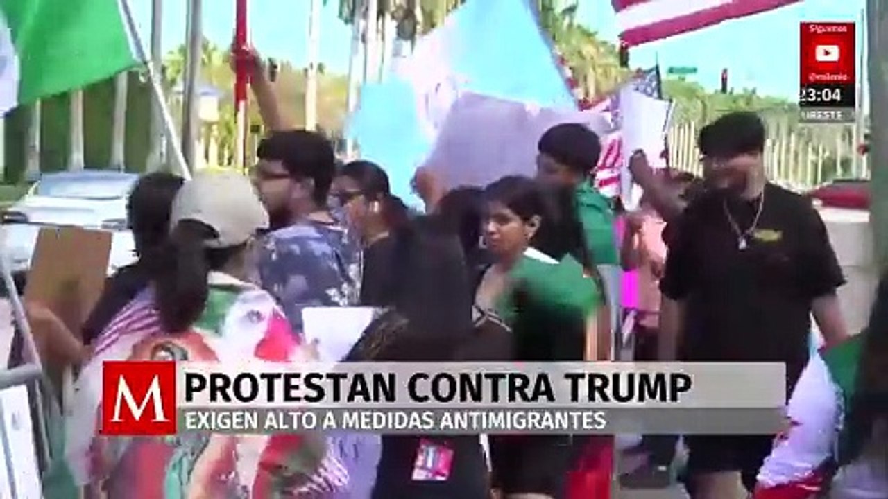 Protestan en Trump International contra políticas antiinmigrantes de Trump