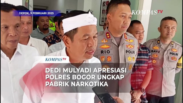 Polres Bogor Bongkar Pabrik Narkoba 1 Ton, Dedi Mulyadi Beri Apresiasi