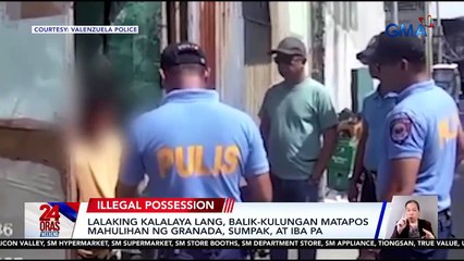 Lalaking kalalaya lang, balik-kulungan matapos mahulihan ng granada, sumpak, atbp. armas | 24 Oras Weekend