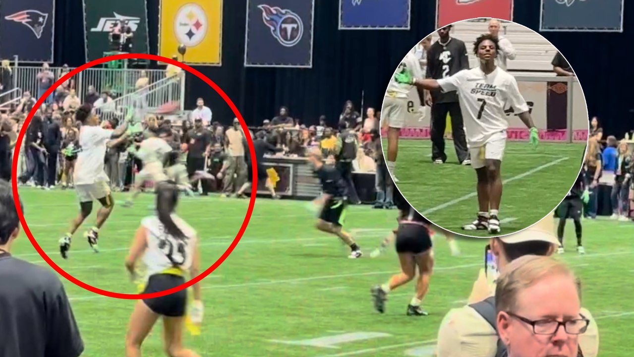 El espectaculo de IShowSpeed en la Super Bowl: jugadón y enfado con el árbitro