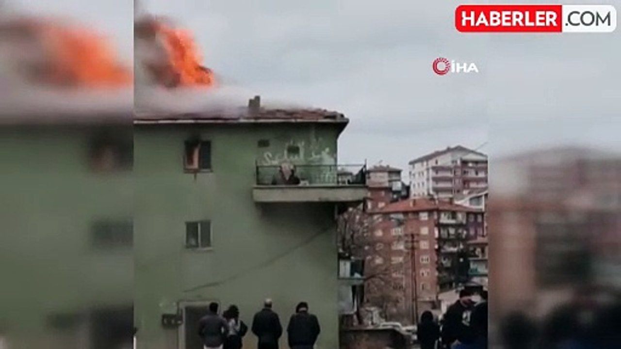 Başkentte korkutan çatı yangını: 3 yaralı