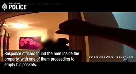 Watch moment burglar is arrested after police follow his footsteps in the snow to track him down