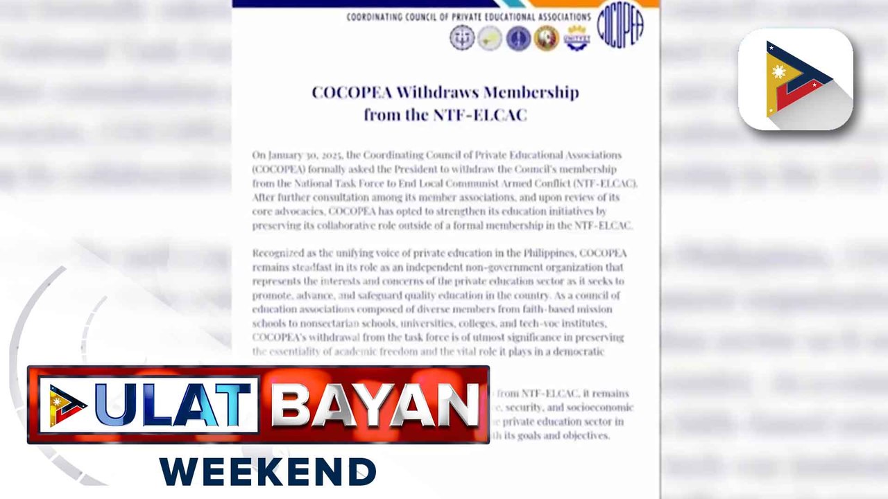 COCOPEA, nilinaw na nananatili ang kanilang suporta sa NTF-ELCAC sa kabila ng pagkalas nila sa Execom