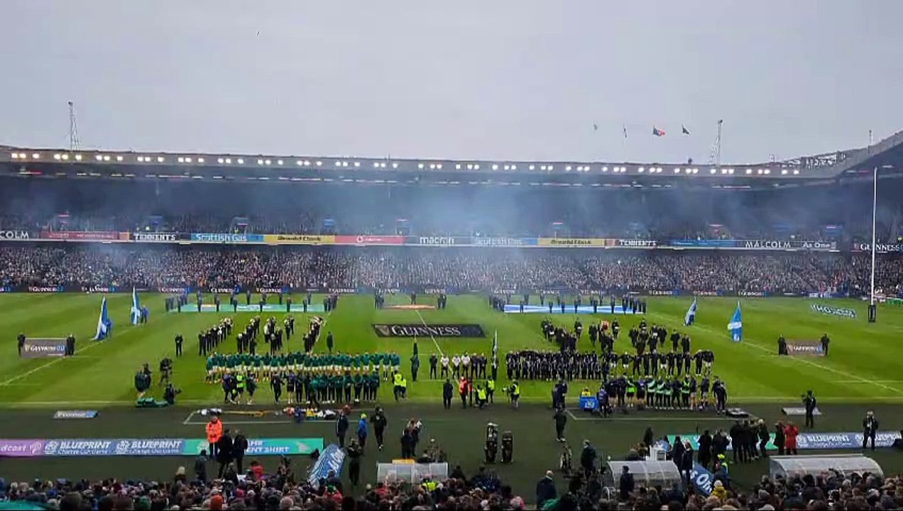 Scotland vs Ireland Six Nations: Fans belt out national anthems
