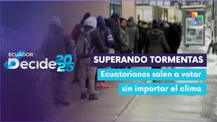 Pese al frío los ecuatorianos salen a votar en Nueva York