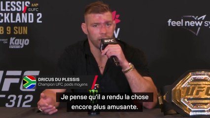 UFC 312 - Du Plessis veut défendre sa ceinture contre Chimaev et non Imavov