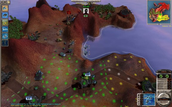 Massive Assault Network 2 (TBS game): map San Femando, playing on Linux (Lutris, Wine): defeat