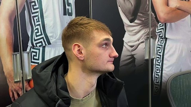 Michigan State Spartans Basketball C Carson Cooper Post-Oregon 2-8-25