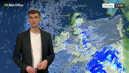 Met Office Sunday Evening Weather Forecast -  09/02/25