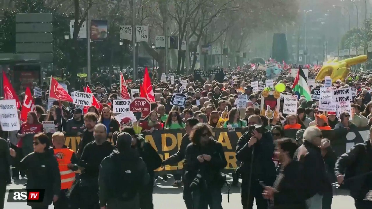 Los madrileños protestan para exigir mejores condiciones de vivienda