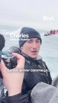 Avec Violette Dorange à l'arrivée de son Vendée Globe