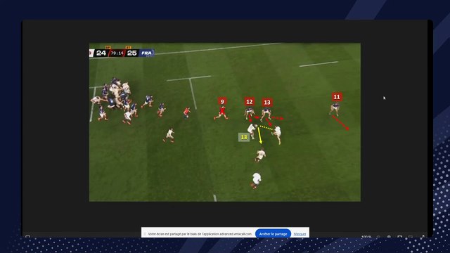 Elissalde analyse l'essai de la victoire anglaise - Rugby - Tournoi - Salon Tactique