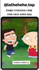 Stewie e o Tom Cruise anão! 😂🎬  #FamilyGuy